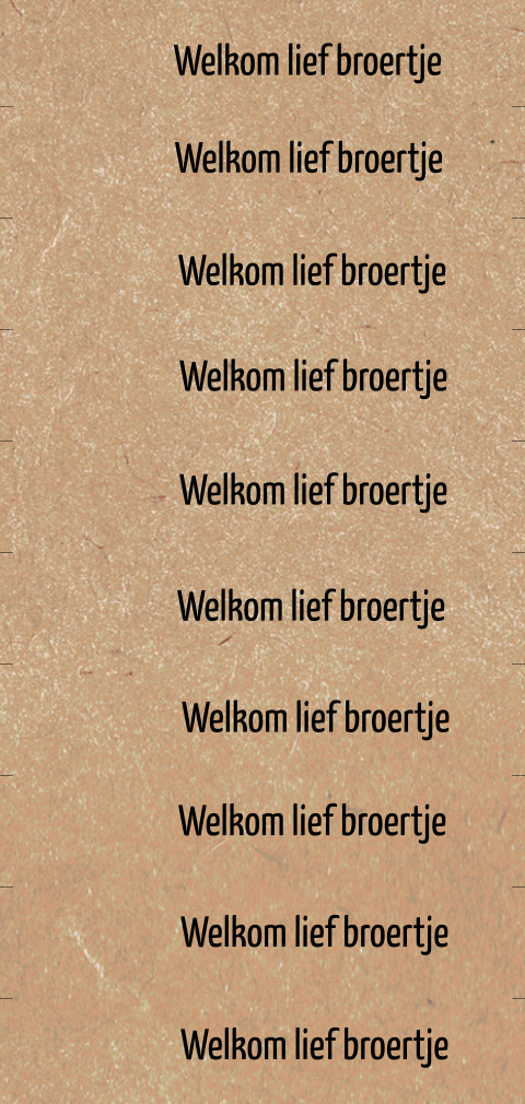 Kraftlook DIY-label Welkom Lief Broertje
