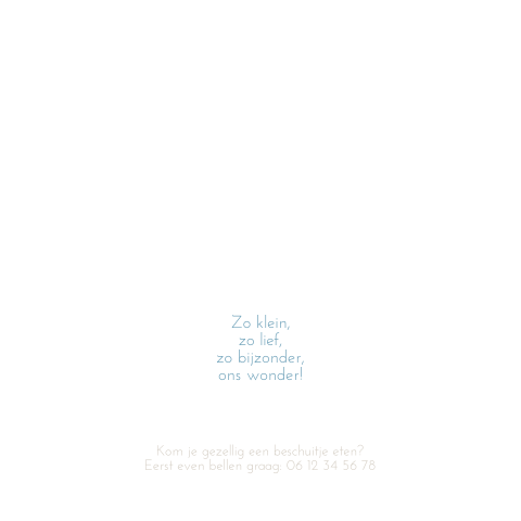 Stoere stans geboortekaart met uitsnede van ster voor een jongen