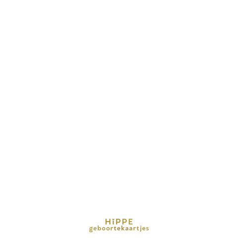 Hip goudfolie geboortekaartje minimalistisch met naam in folie