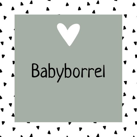 Trendy babyborrelkaartje met driehoekjes
