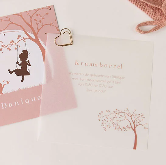 kalkpapier babyborrelkaartjes