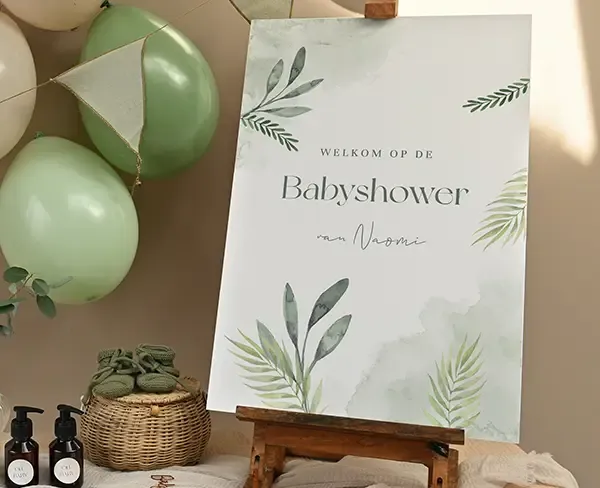 Welkomstbord babyshower