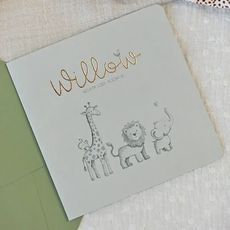 Jungledieren geboortekaartjes