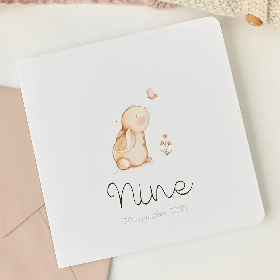 Geboortekaartjes dieren meisje