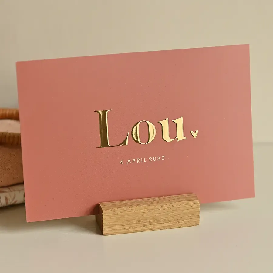 Meisjes geboortekaartjes minimalistisch