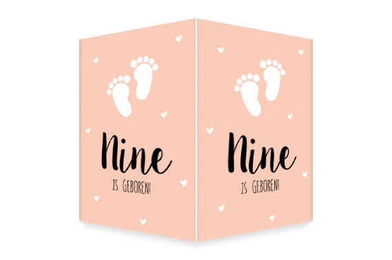 Geboortebord meisje roze voetjes