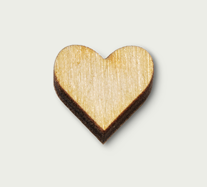echt houten hartje