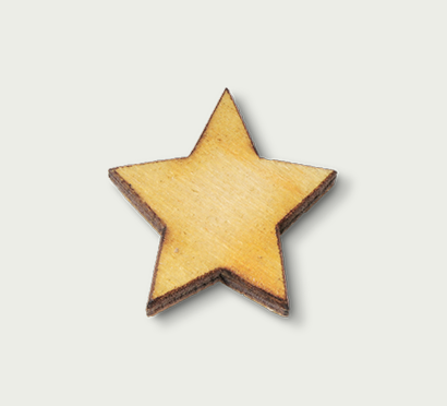 houten ster