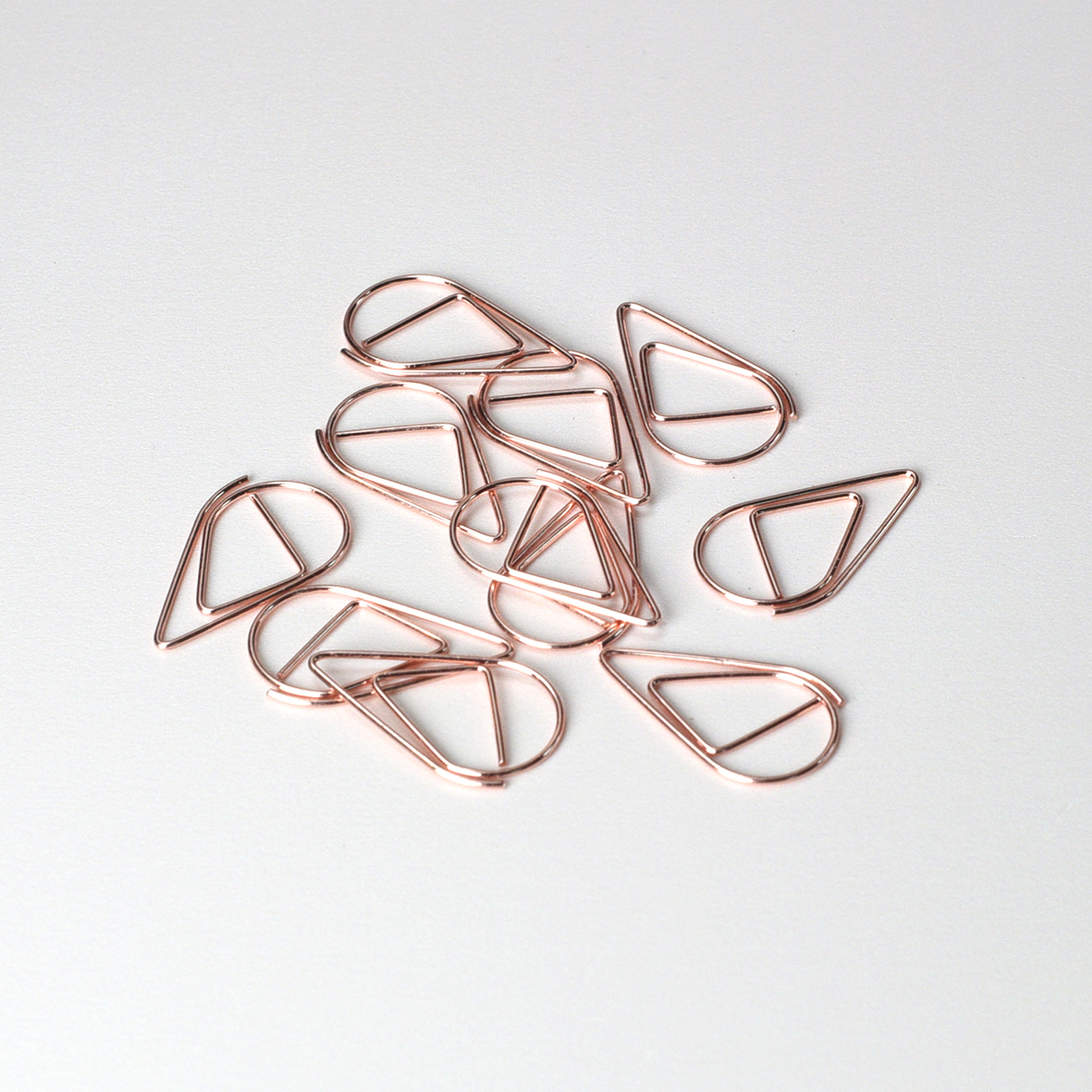 Druppel paperclip rosegoud