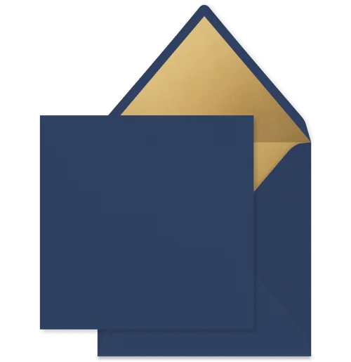 Envelop inlay donkerblauw