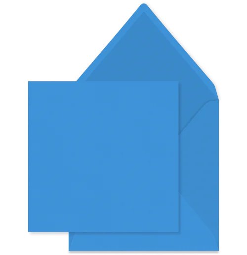 Koningsblauwe envelop