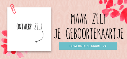 Beste Zelf geboortekaartjes maken | Hippe-Geboortekaartjes.nl GU-39